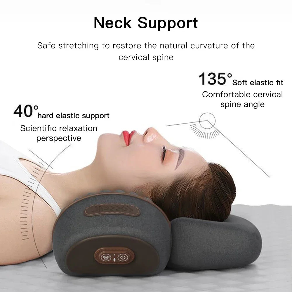 Electric Neck Massager with Heat and Cervical Traction by Tidesmit Back Massage Instrument Tidesmit