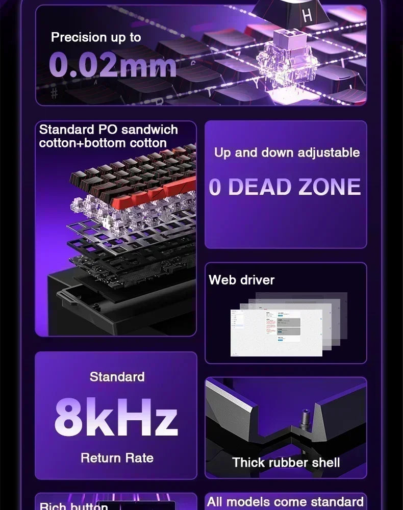 AULA WIN60 WIN68 HE Magnetic Keyboards Esports Rapid Trigger 8K Return RGB Hotswap Wired Gaming Mechanical Keyboard for Pc Gamer