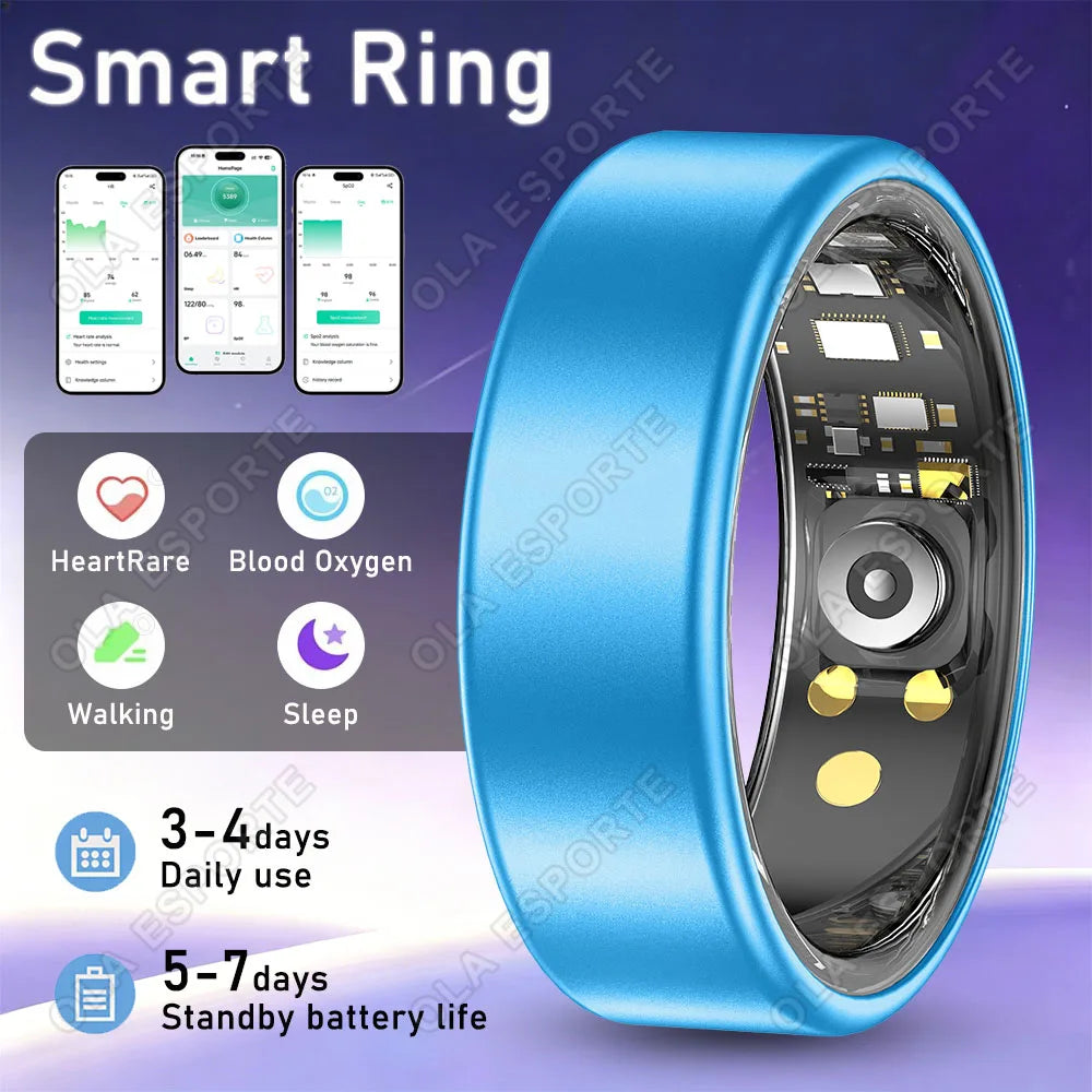 New Various Colors Available Smart Ring Bluetooth Heart Rate Sleep Monitoring Men Women Smartring Waterproof Health Sport Rings