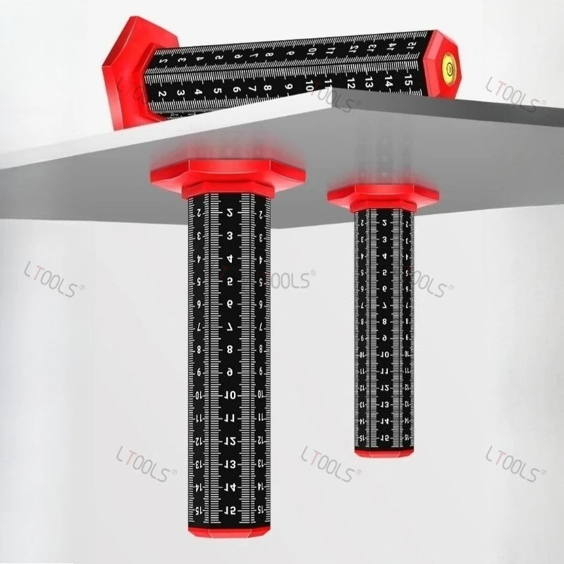 6-sided Scale Equal Height Level Ruler for Wall Tile Laying Woodworking Gradienter Suspended Ceiling Paving Tile Leveling Ruler