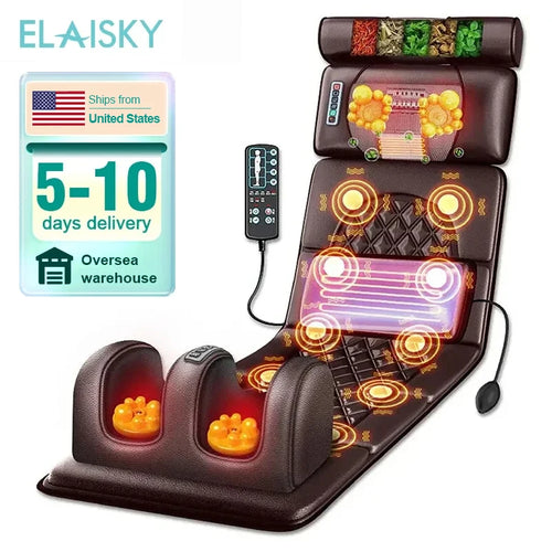 Electric Massage Mattress with Heat Therapy for Full Body Relief Massage Chairs Tidesmit