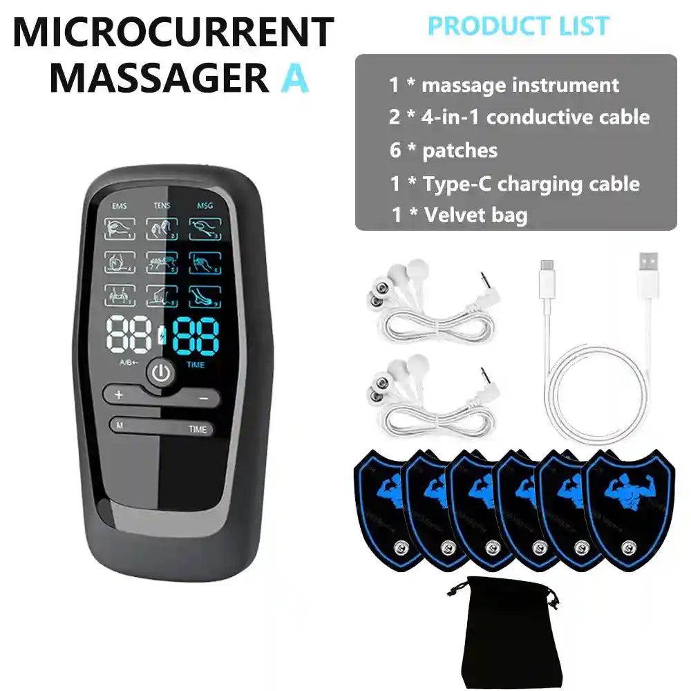 Electric EMS Muscle Stimulator: Portable Deep Tissue Recovery Device Massage Roller Set-B Tidesmit