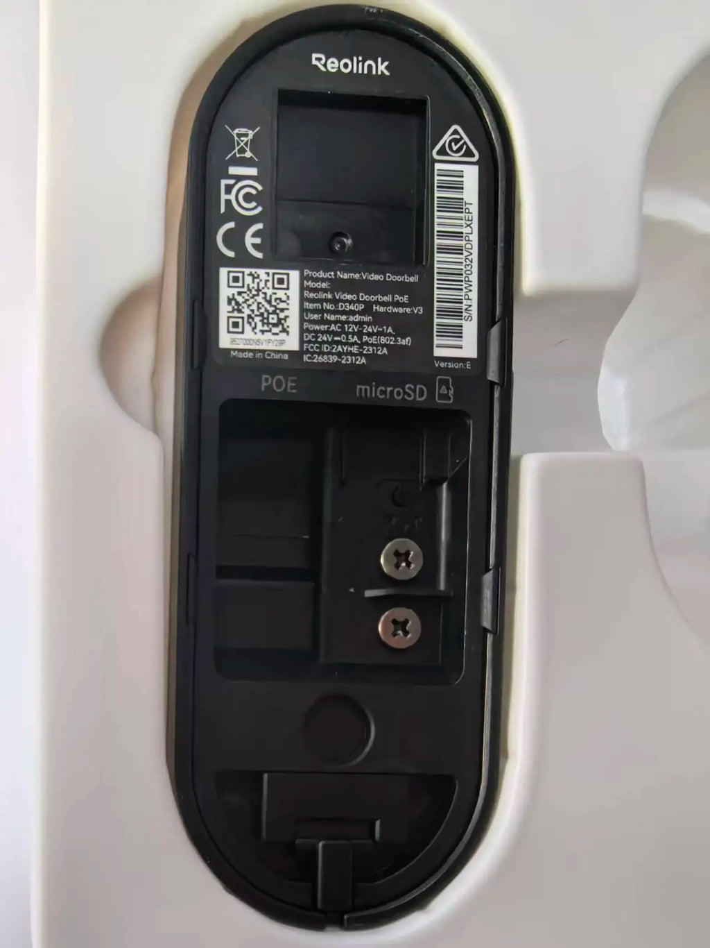 REOLINK 2K+ PoE Video Doorbell 2-Way Talk 4:3 Aspect Ratio Smart Home Video Intercom Wired Door Bell with Chime(EU&UK Optional)