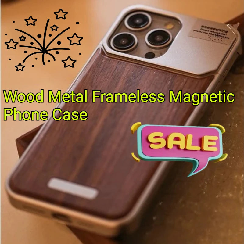 iPhone 16 Pro Max Magnetic Wood Case with Aluminum Frame | Tidesmit Tidesmit