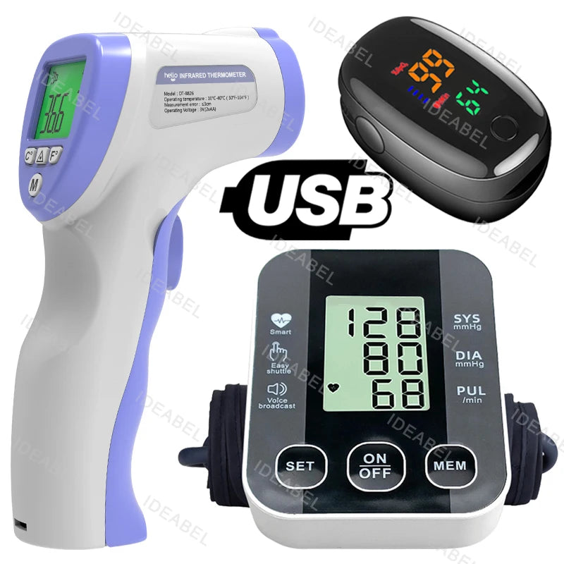 Tensiometer Heart Rate Pulse Meter BP Monitor Healthy Digital Arm Blood Pressure Meter Cuff Medical Automatic Pressure Tonometer