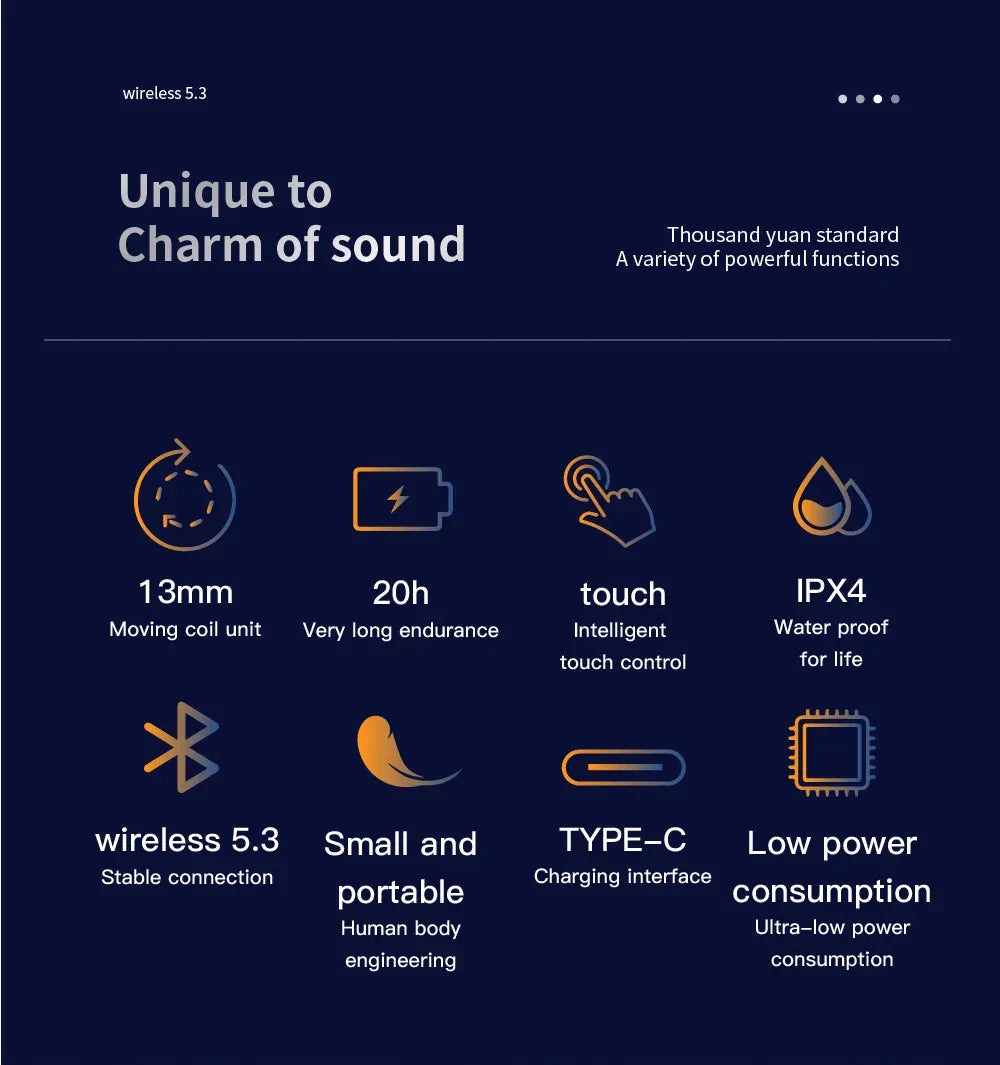 TWS Wireless Earbuds with Noise Reduction Mic - Black Tidesmit Tidesmit