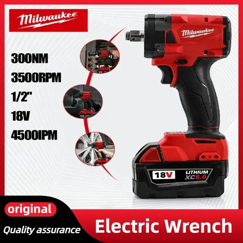 Milwaukee Tools Such as Rangefinders, Angle Grinders, Electric Wrenches, Drills, Blowers, and Impact Wrenches For 18V Battery