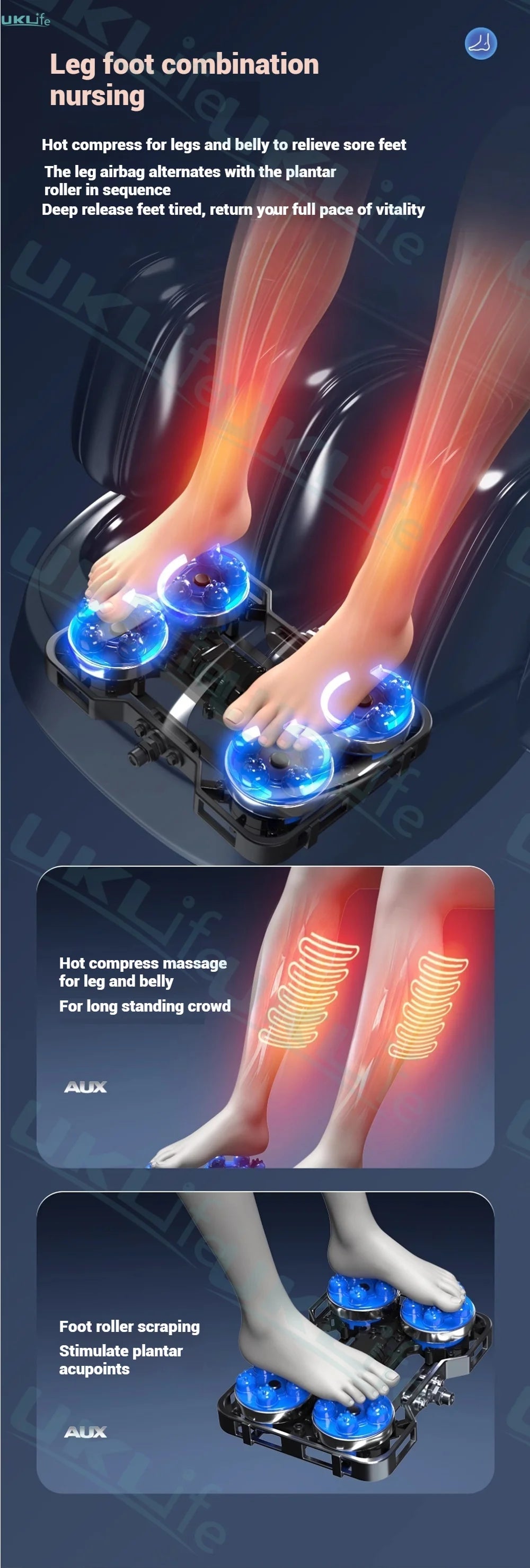 6D SL-Track Full Body Massage Chair - Deep Tissue Heat Therapy Body Shaping Massage Equipment Tidesmit