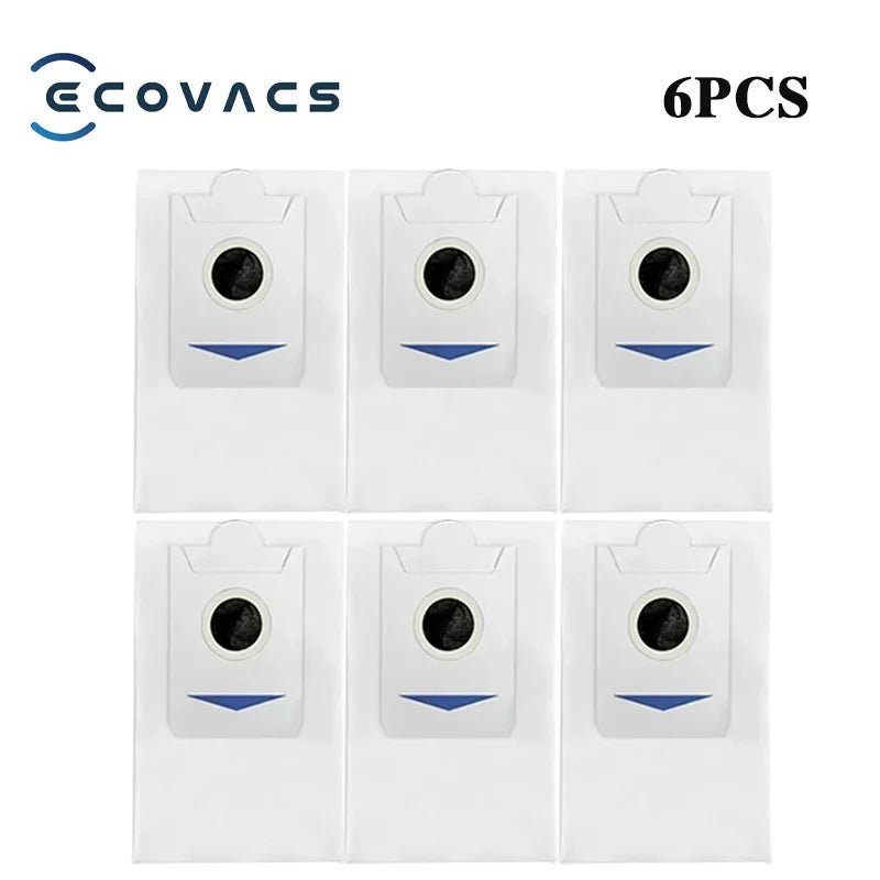 Tidesmit replacement parts set for Ecovacs X5 OMNI and X5 PRO OMNI robot vacuum showing mop pads and filters.