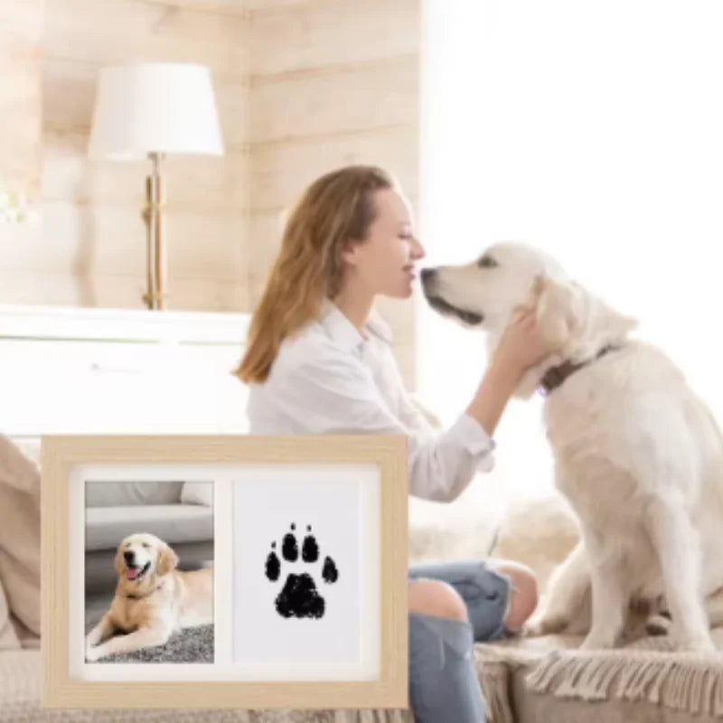 Non-toxic inkless ink pad kit for pet dog paw print souvenirs. Safe, mess-free ink kit to memorialize your pet's paw.