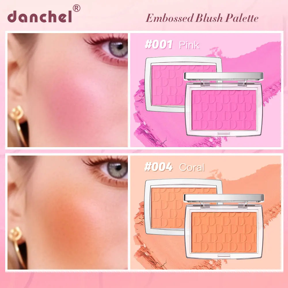 Tidesmit matte natural peach cheek tint blush palette showing texture close-up for face contouring and makeup