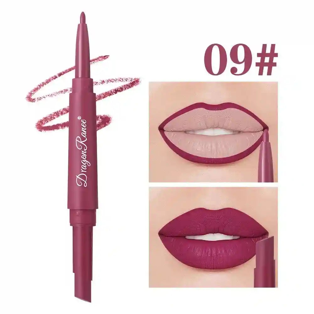 Matte Lip Liner and Lipstick Pen | Waterproof Long Lasting 2-in-1 Lip Care 09 Tidesmit