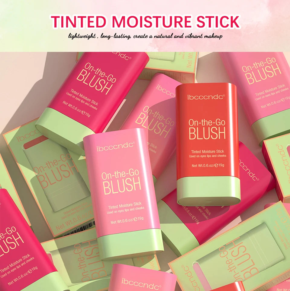 Tidesmit multi-functional blush stick shade swatch showing waterproof cream texture and high color payoff