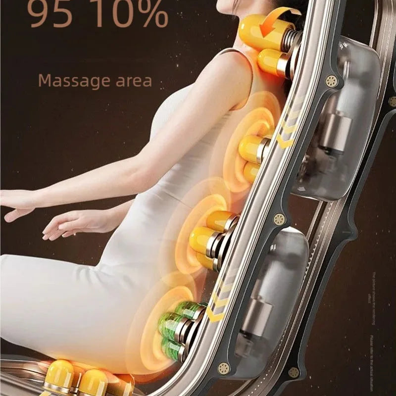 8D Zero Gravity Full Body Shiatsu Massage Chair - Beige or Black Massage Chairs Tidesmit