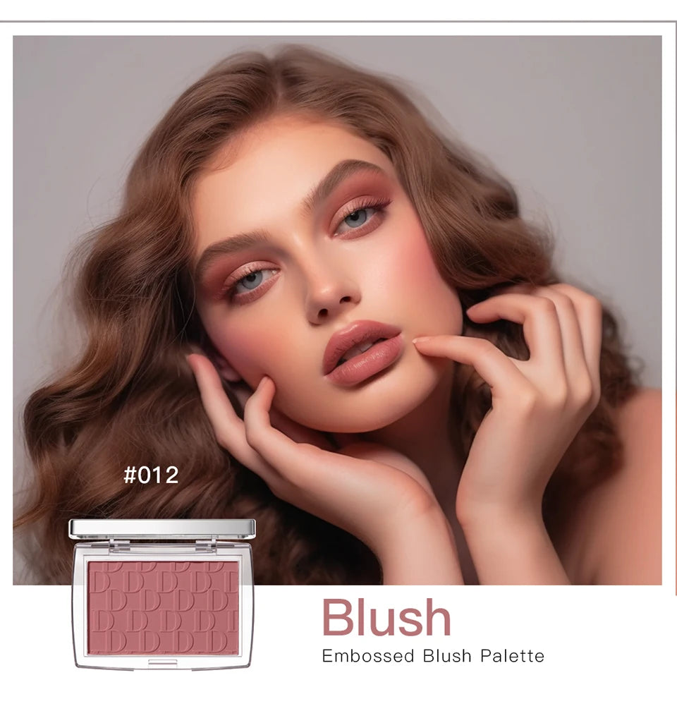 Tidesmit waterproof matte blush powder swatch for natural face contouring and cheek brightening makeup