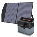 Portable Power Station 288Wh with 100W Solar Panel for Off-Grid Power black Tidesmit