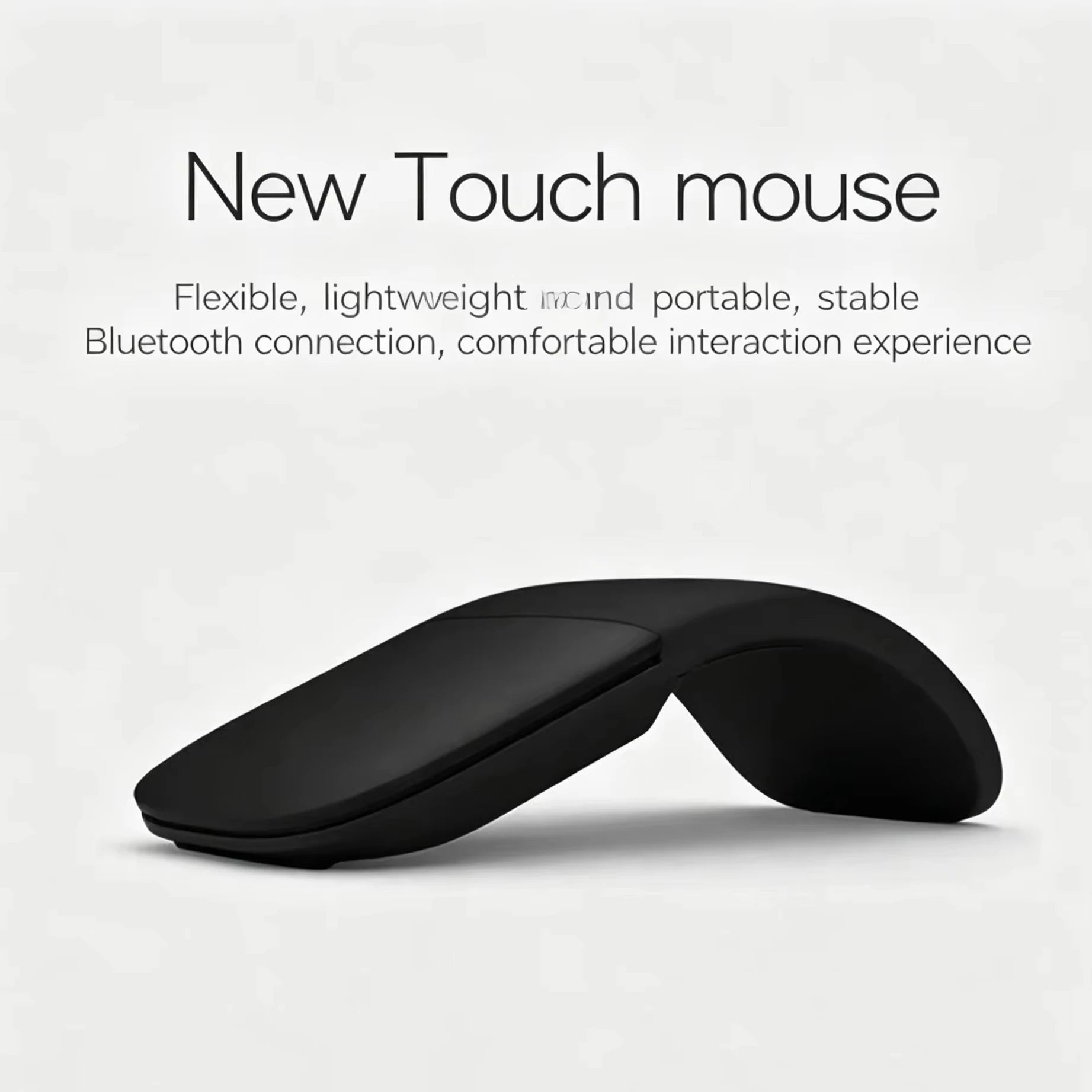 Dual-Mode Bluetooth/2.4G Slim Foldable Wireless Mouse,Silent Touch Arc Mouse Portable Travel Mouse For Laptop PC Tablet Computer