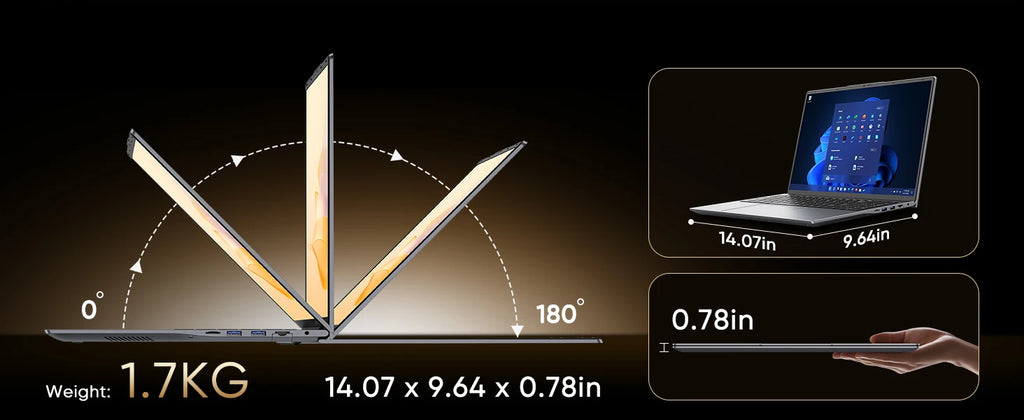 16" Laptop Computer Intel Core i5 Processor Win11 Pro Laptop 16GB RAM 512GB SSD 1920 x 1200 16:10 Display  with Backlit Keyboard