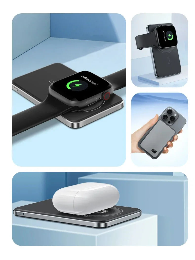 Magnetic Power Bank for iPhone 16 - Fast Wireless Charging Battery Tidesmit
