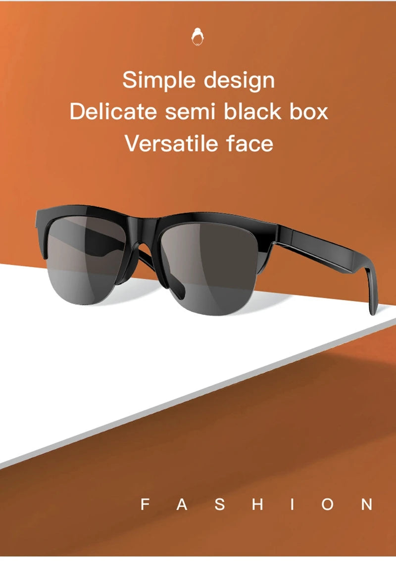 Bluetooth Smart Glasses with Spatial Audio - Black Matte Finish Tidesmit
