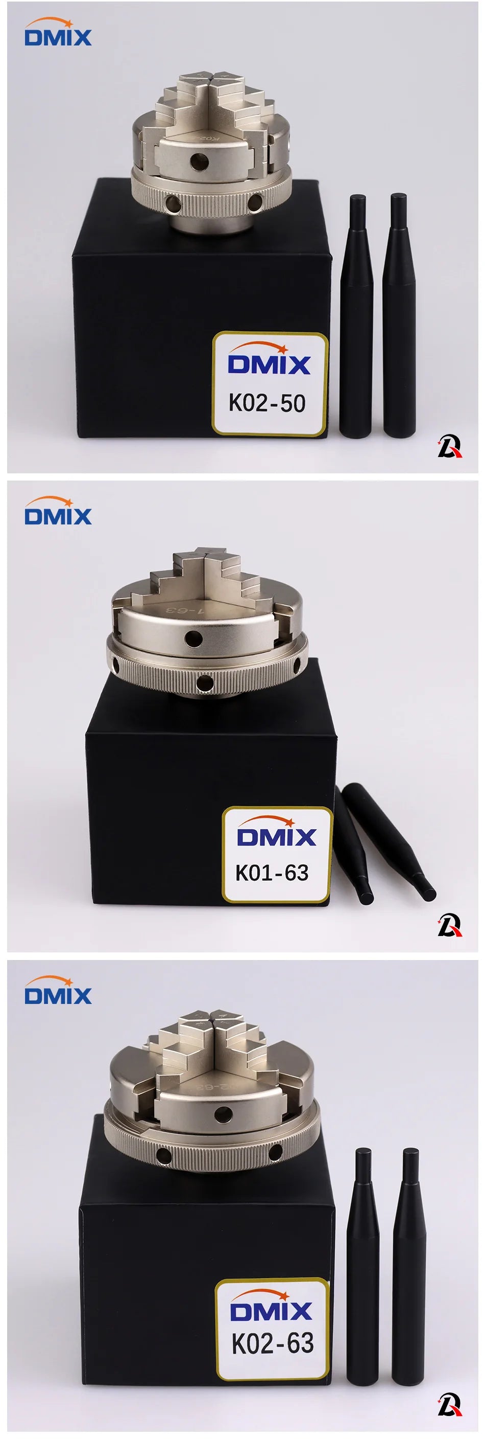 DMIX K01-50 K01-63 K02-50 K02-63 4 Jaw Self-Centering 3 Jaw Self-Centering Manual Scroll Mini Wood Lathe Chuck