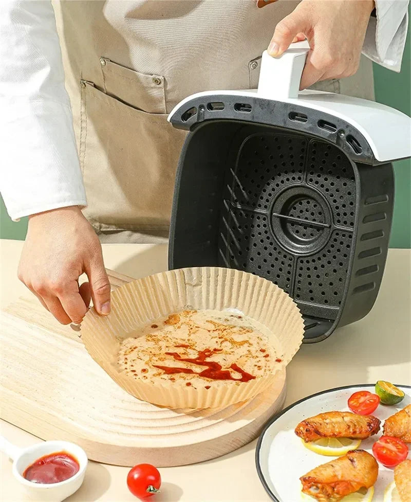 20-100Pcs Air Fryer Disposable Paper Liner Non-Stick Oil-proof Parchment Mat for Cooking Microwave Oven Sheets Special Baking