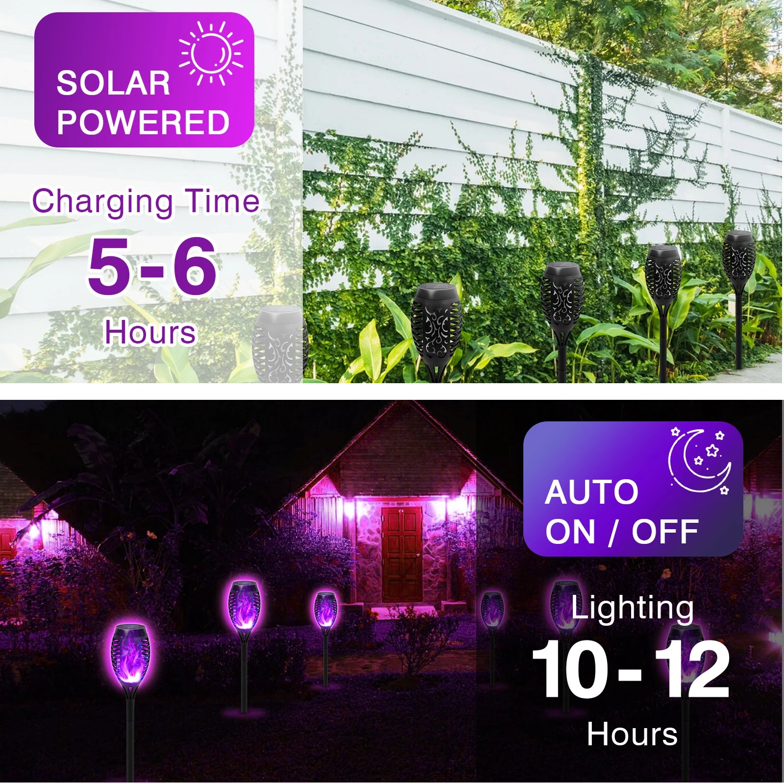 12LED Solar Flame Torch Lights Flickering Waterproof Garden Decoration Outdoor For Lawn Path Yard Patio Floor Lamps