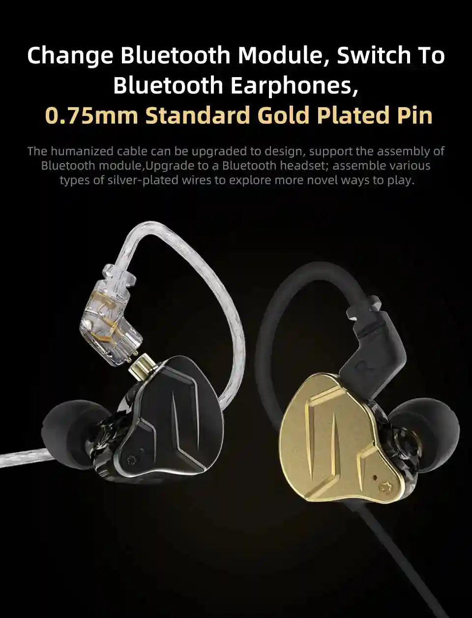 KZ ZSN Pro X Hybrid In-Ear Monitor - High-Fidelity Wired Studio Earphones Tidesmit