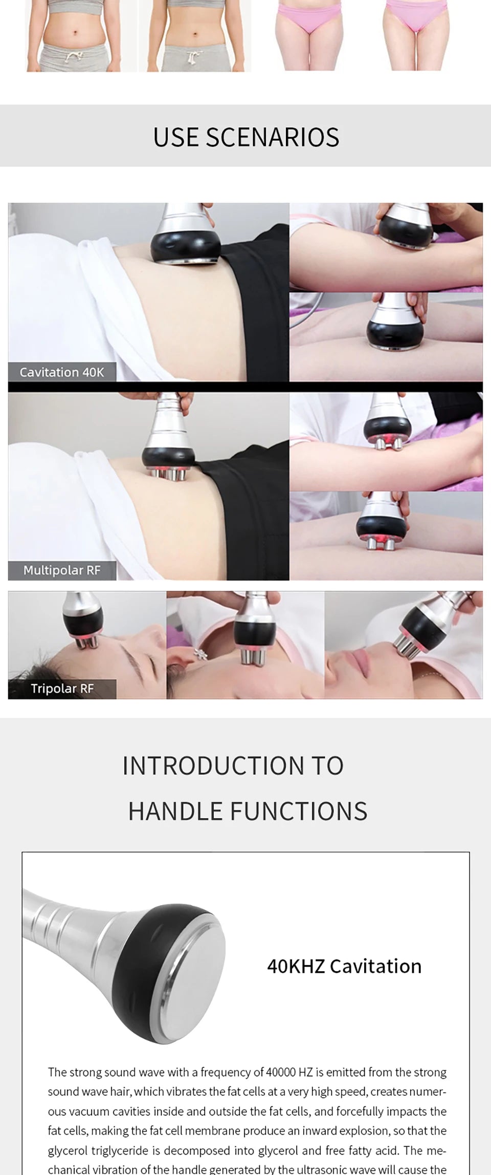 40K Cavitation Machine & RF Body Slimming Device for Targeted Massage Body Shaping Massage Equipment Tidesmit