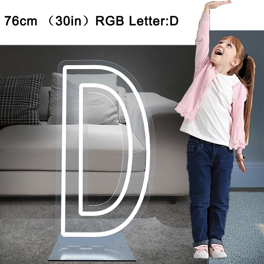 76cm Tall LED Alphabet Light Up Letters for Professional Event Decor 76cm D White Tidesmit