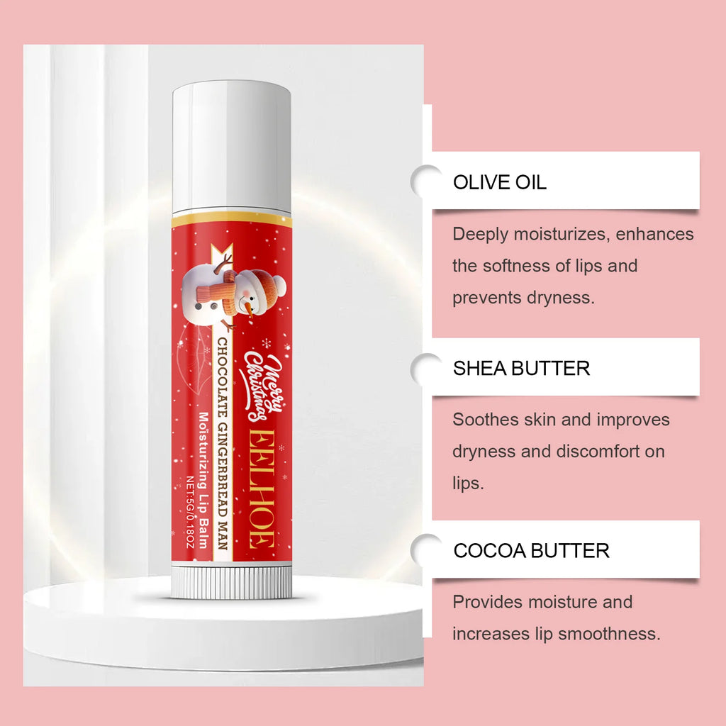 Christmas Lip Balm Set - Moisturizing Lip Care Treatment by Tidesmit Lip Care Tidesmit
