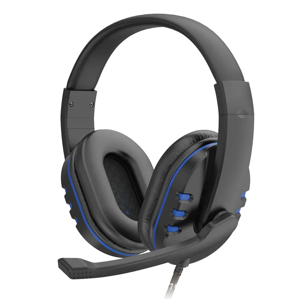 Tidesmit Wired Gaming Headset with Microphone for PC and PS4, Blue Tidesmit