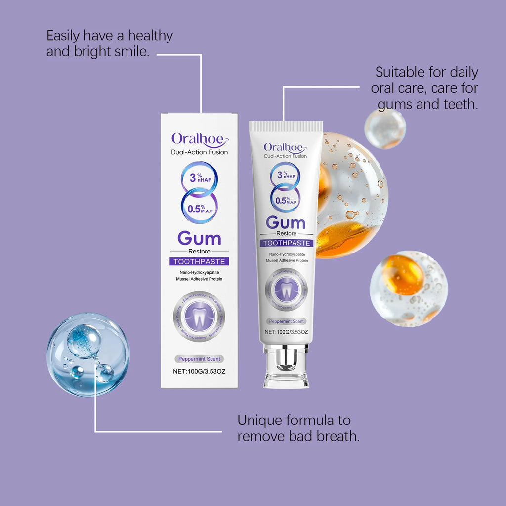 Tidesmit gum repair whitening toothpaste for sensitive teeth, stain removal, and deep dental cleaning