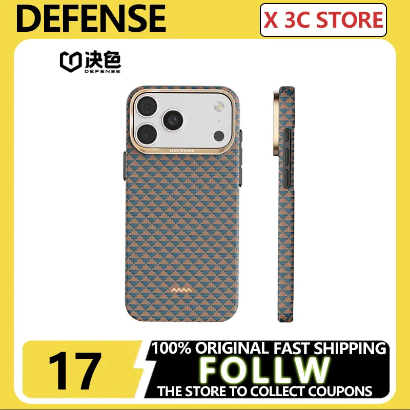iPhone 17 Pro Max Aramid Fiber Case - Slim Magnetic Shock-Absorbing Cover Tidesmit