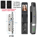 WiFi Tuya APP English/Russian/Spanish/Portuguese Voice Digital 3D Face Recognition Fingerprint Smart Door Lock