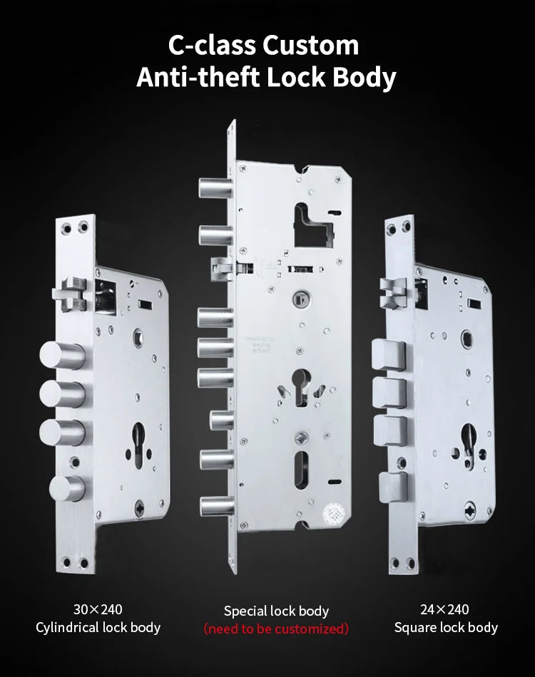 WiFi Tuya APP English/Russian/Spanish/Portuguese Voice Digital 3D Face Recognition Fingerprint Smart Door Lock
