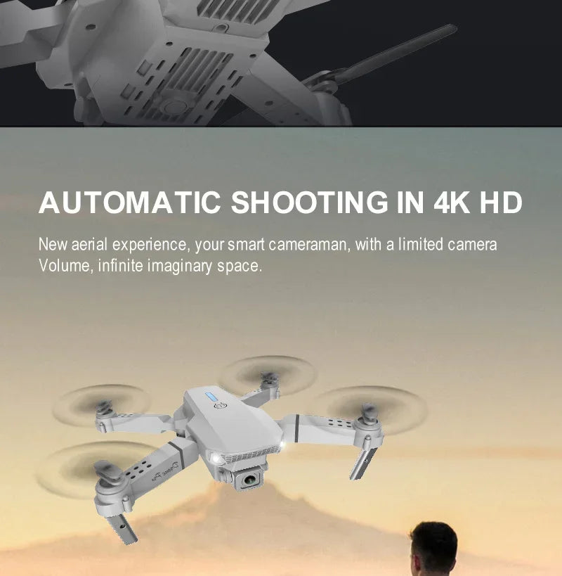 4K Foldable Camera Drone with Dual HD Lenses - Tidesmit Tidesmit