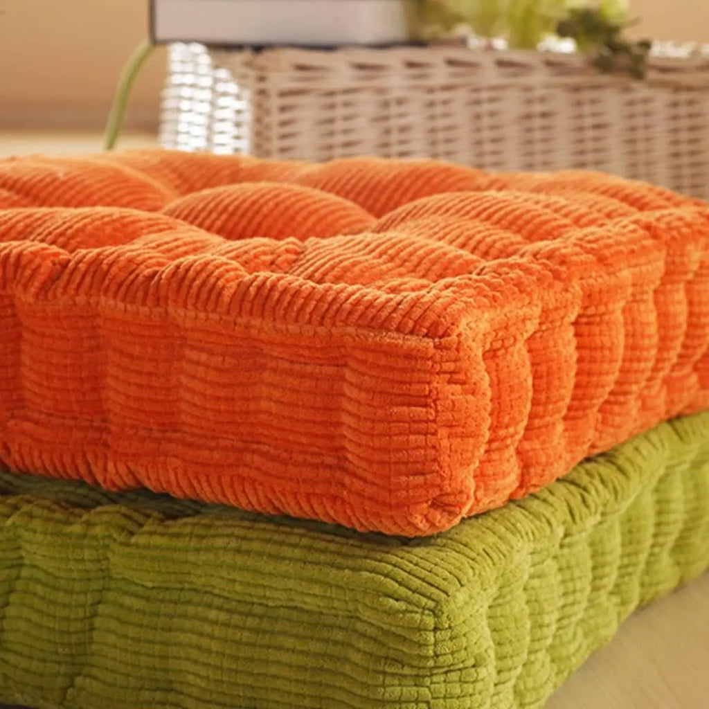 Four Seasons Soft Chair Seat Cushion Square Seat Pad Tatami Meditation Floor Pillow Cushion for Home Office Patio Dining Chairs
