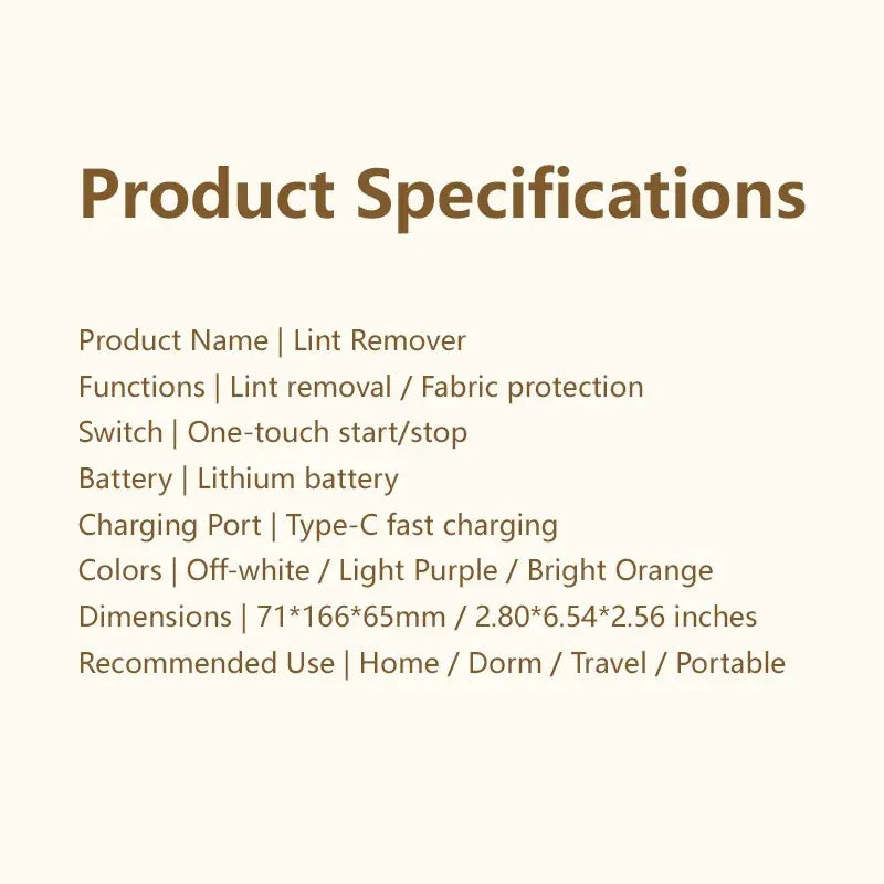 Tidesmit Electric Lint Remover USB Rechargeable Fabric Shaver