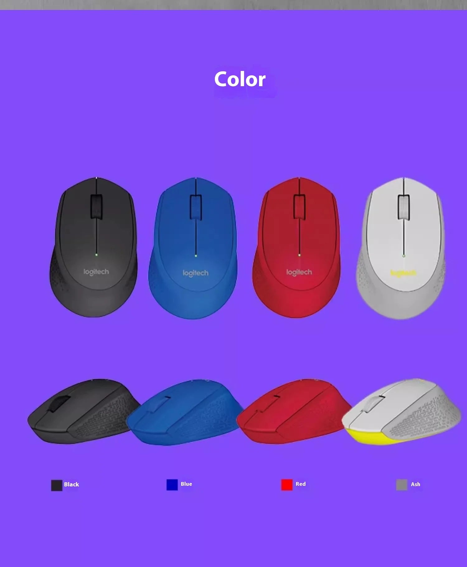 Logitech M280 Wireless Mouse Laptop Business Office Mouse Ergonomic Mouse USB Comfortable Colorful with Wireless 2.4G Receiver