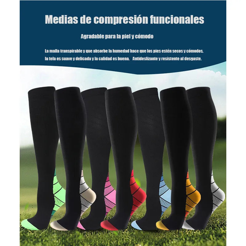 Compression Socks Outdoor Sports Pressure Socks Women and Men's Long Jump Rope Fitness Calf Socks Muscle Unisex Men Socks YS1009