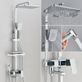 4 Ways Digital Display Shower Faucet Bathroom Thermostatic/Hot Cold Rainfall Shower Head Brass Rotate Mixers Bidet Faucet