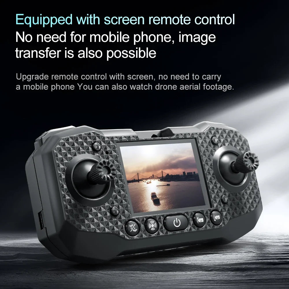 8K Camera Drone with FPV Screen Remote Control - Black Tidesmit