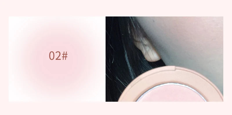 Tidesmit Herorange HR402 soft matte peach orange blush powder texture close-up for natural waterproof face makeup