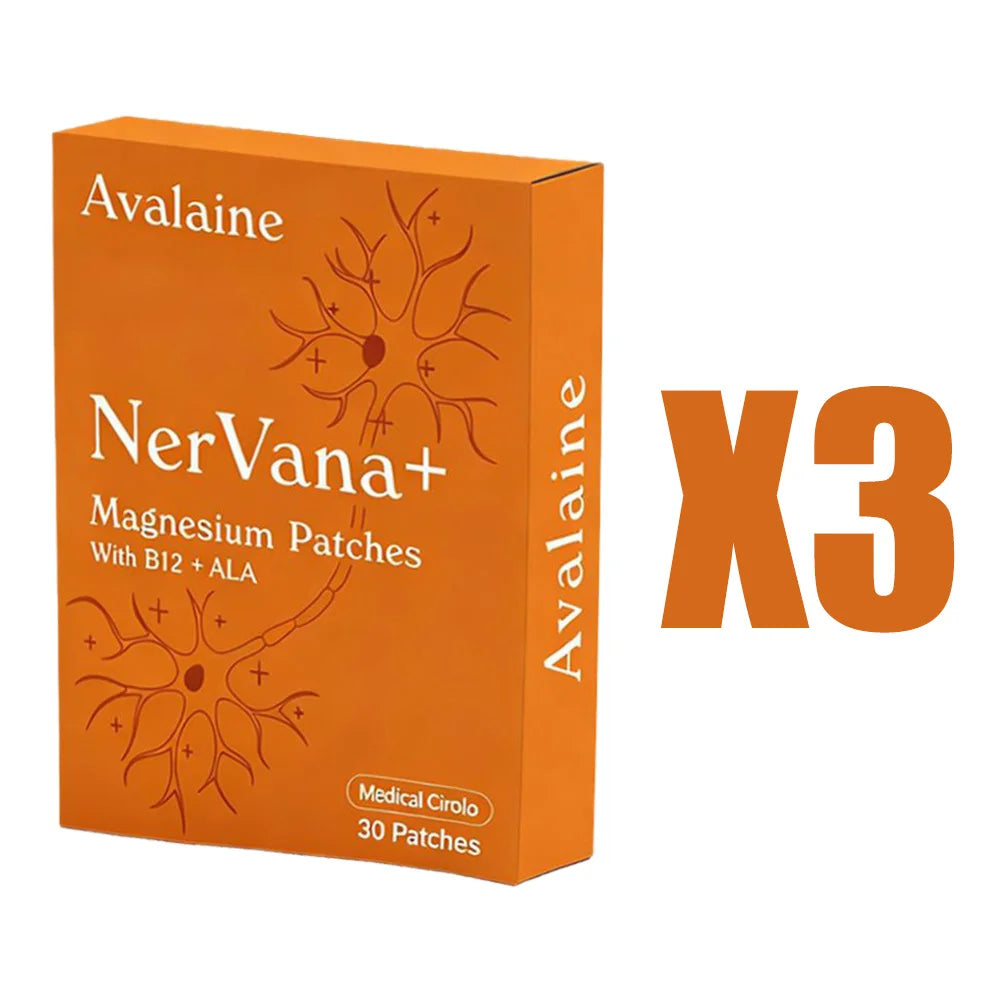 Avalaine NerVana+ Magnesium Patches Skin Care Patch Muscles Relaxation Support Patches Natural Calming Relax Aid Repair