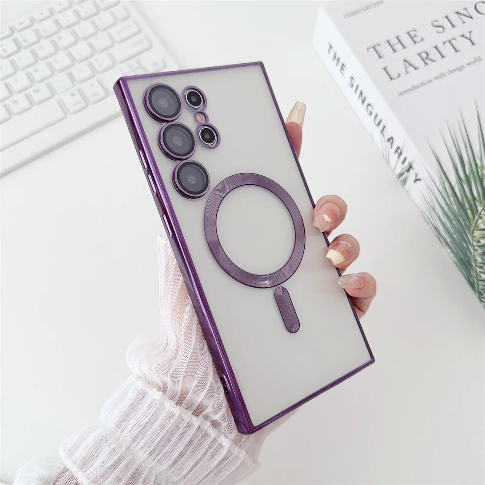 Magnetic Wireless Charging Phone Case for Samsung Galaxy S25 Ultra Series Tidesmit