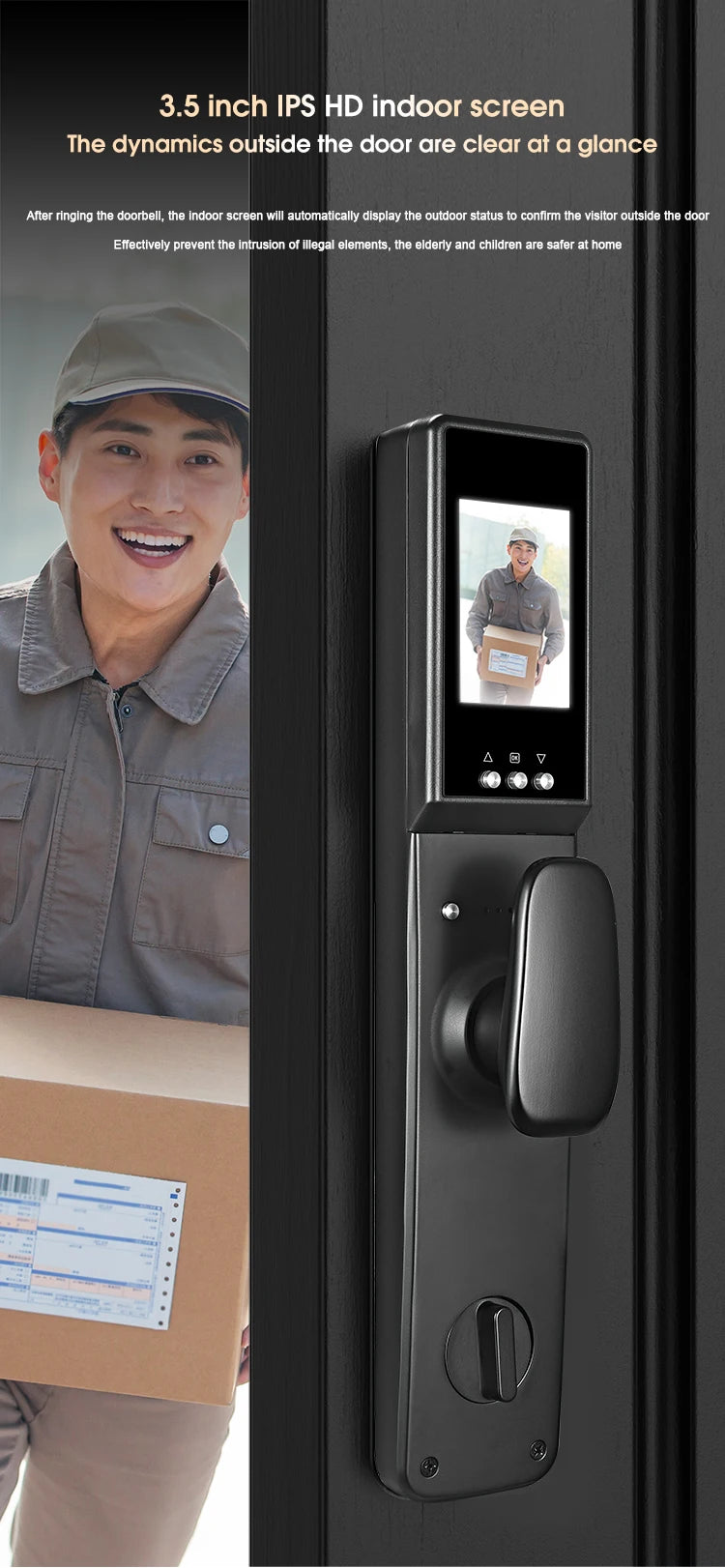 Electric  3D Face Recognition Smart Doorlock Fingerprint Biometric Password Full Automatic Wifi Door Lock with Camera
