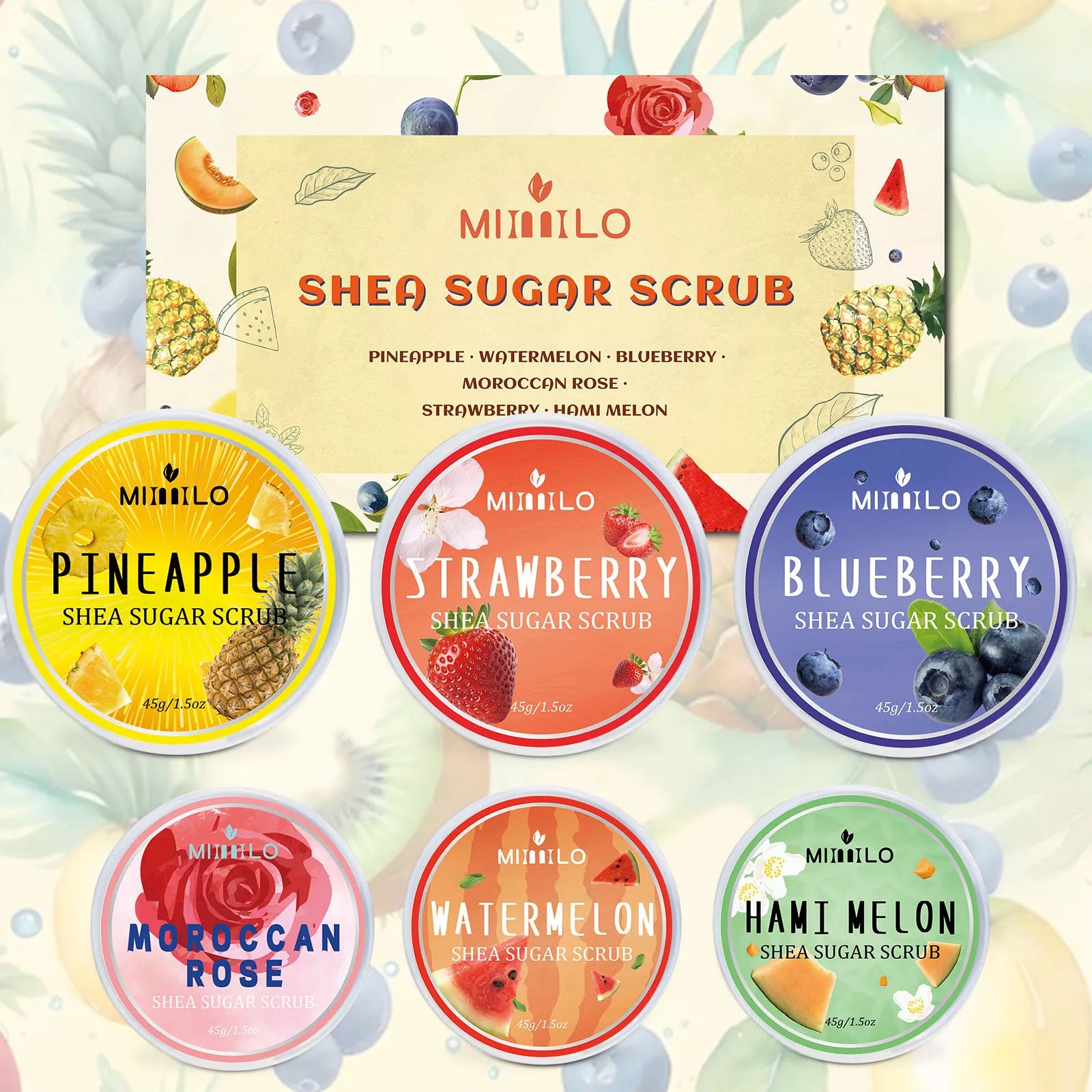 Shea Sugar Scrub Exfoliator for Smooth Skin | Tidesmit 290g Scrubs Treatments 6pcs-270g 290g Tidesmit