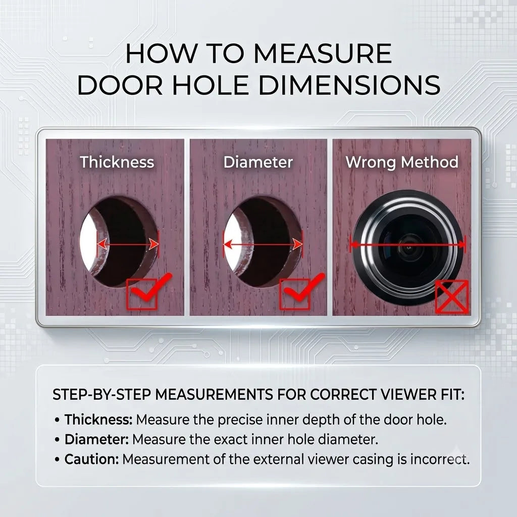 IR Night Vision 3MP 2K HD 180° Video Doorbell Peephole Camera Two-Way Audio Motion Detect, Tuya App, Dual WiFi, EU/US/UK/AU Plug