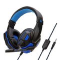 Wired Gaming Headset with Microphone - Over-Ear Precision Audio Black-blue Tidesmit